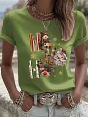 Women's Christmas Print Casual T-shirt