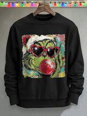 Men's Merry Christmas Print Crew Neck Sweatshirt