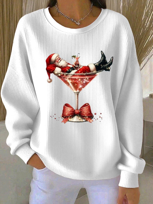 Women's  Santa Claus Printed Tops