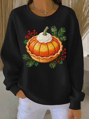 Women's Thanksgiving Print Casual Sweatshirt