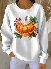 Women's Thanksgiving Print Casual Sweatshirt