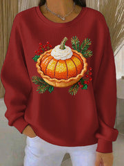 Women's Thanksgiving Print Casual Sweatshirt