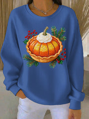 Women's Thanksgiving Print Casual Sweatshirt