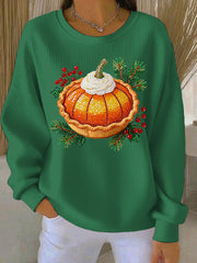 Women's Thanksgiving Print Casual Sweatshirt