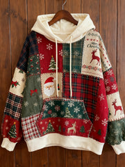 Women's Christmas Print Casual Hoodie