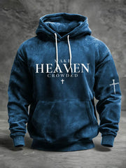 Men's "Make Heaven Crowded" printed casual hoodie