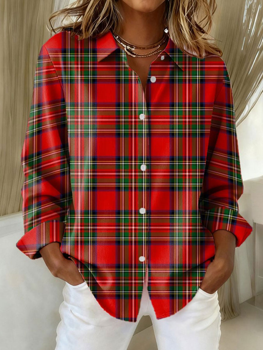 Women's Christmas Plaid Shirt