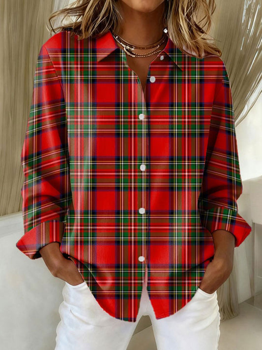 Women's Christmas Plaid Shirt