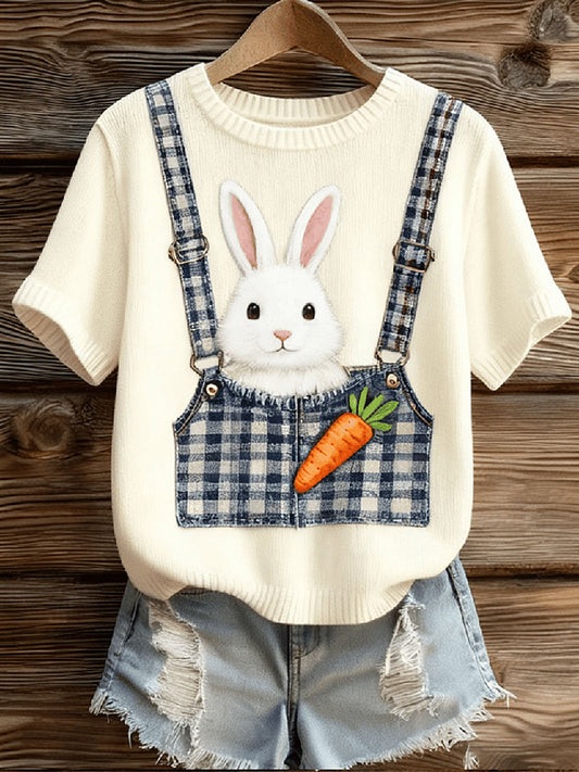 Women's cute rabbit print tops