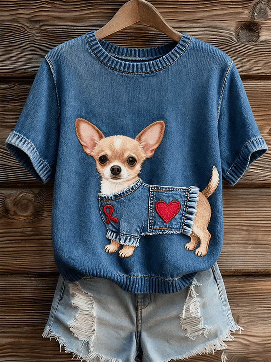 Women's Chihuahua Print Tops