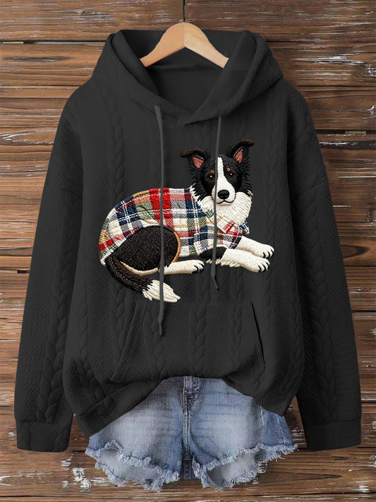 Women's Dog Art Print Hoodie