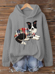Women's Dog Art Print Hoodie