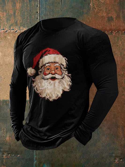 Men's Santa Claus Print Casual T-shirt