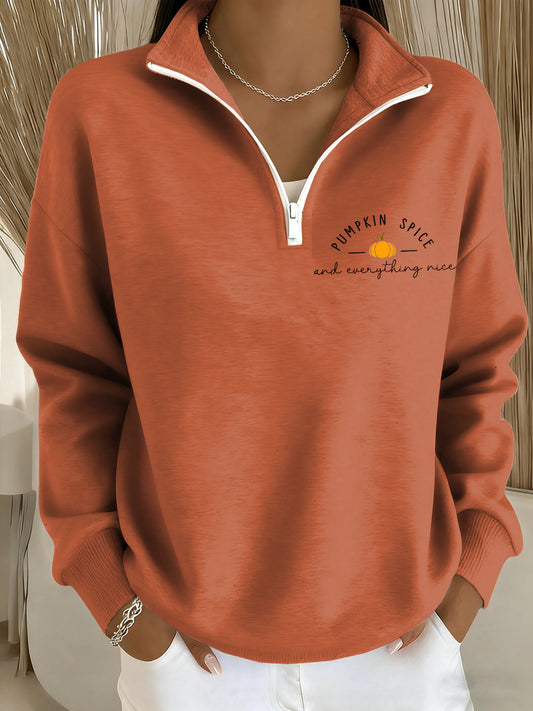 Women's Cozy Season Printed Casual Long Sleeve Sweatshirt