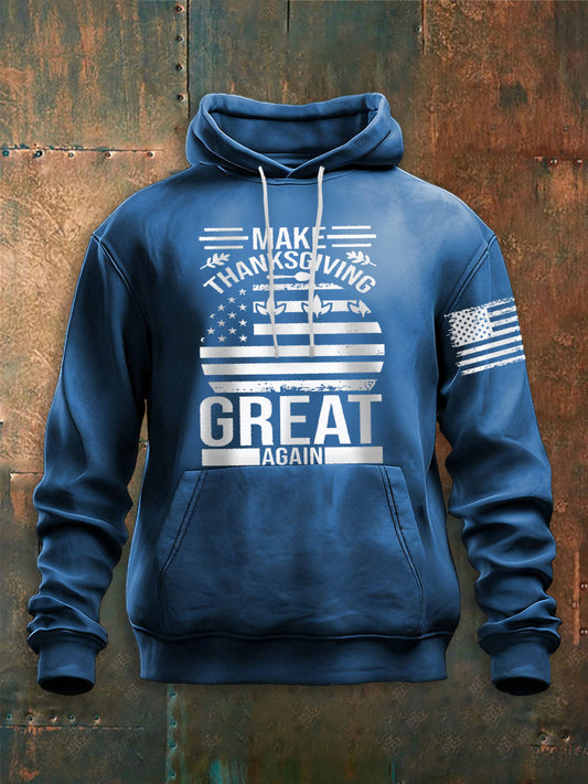 Men's Thanksgiving Loose Long Sleeve Hoodie