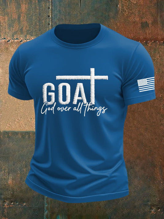 Men's God Over All Things Cross Short Sleeve T-shirt