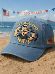 Unisex Resort Popeye Navy Print Design Print Hat