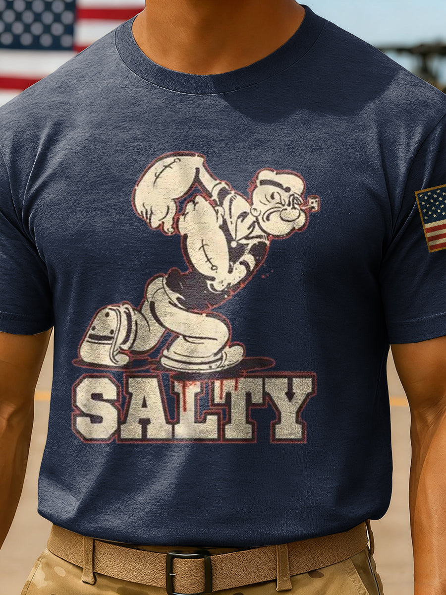 Men's Popeye Navy Print short sleeves t-shirt