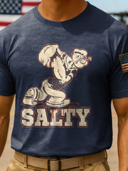 Men's Popeye Navy Print short sleeves t-shirt