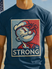 Men's Popeye Navy Print short sleeves t-shirt