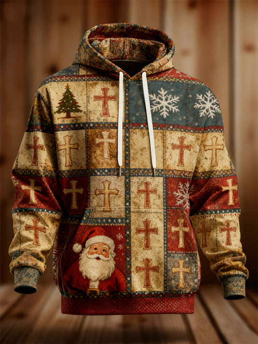 Men's Christmas Print Casual Hoodie