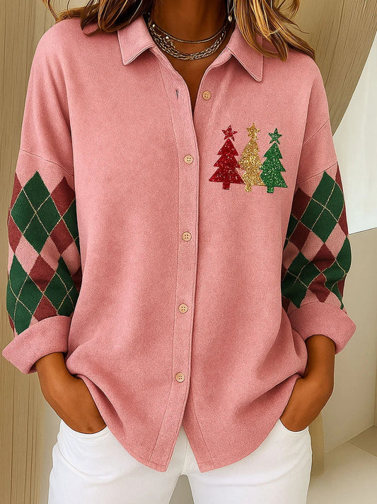 Women's Christmas Print Casual Shirt