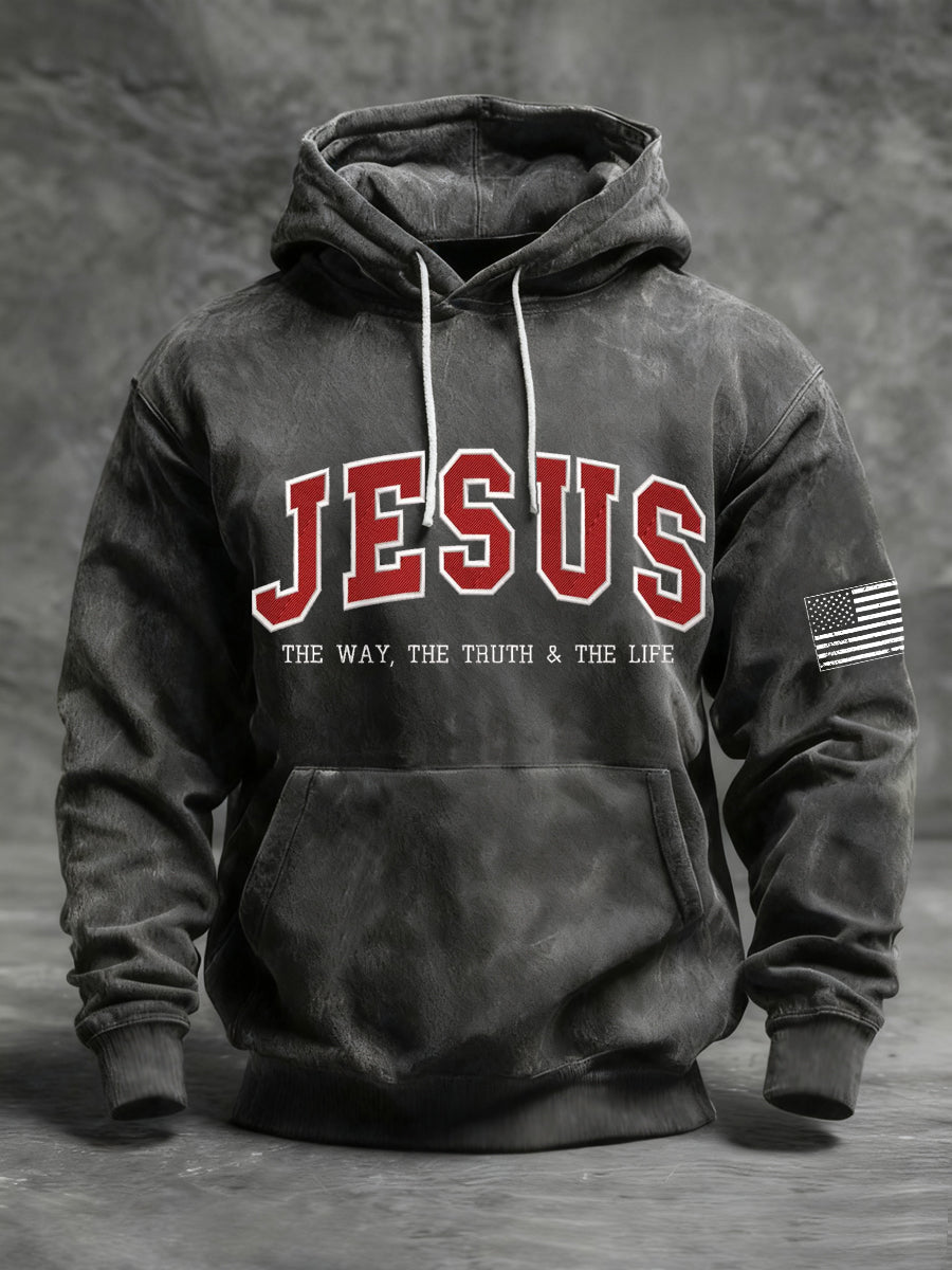 Men's Jesus The Way The Truth The Life Casual Hoodie