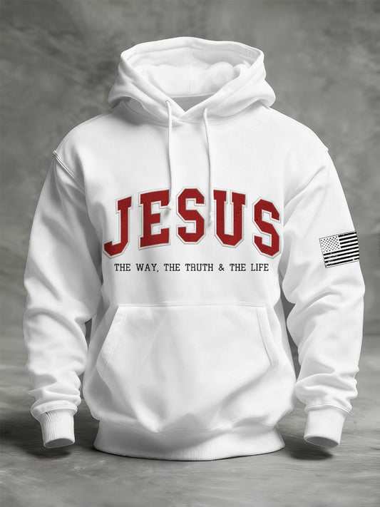 Men's Jesus The Way The Truth The Life Casual Hoodie