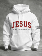 Men's Jesus The Way The Truth The Life Casual Hoodie