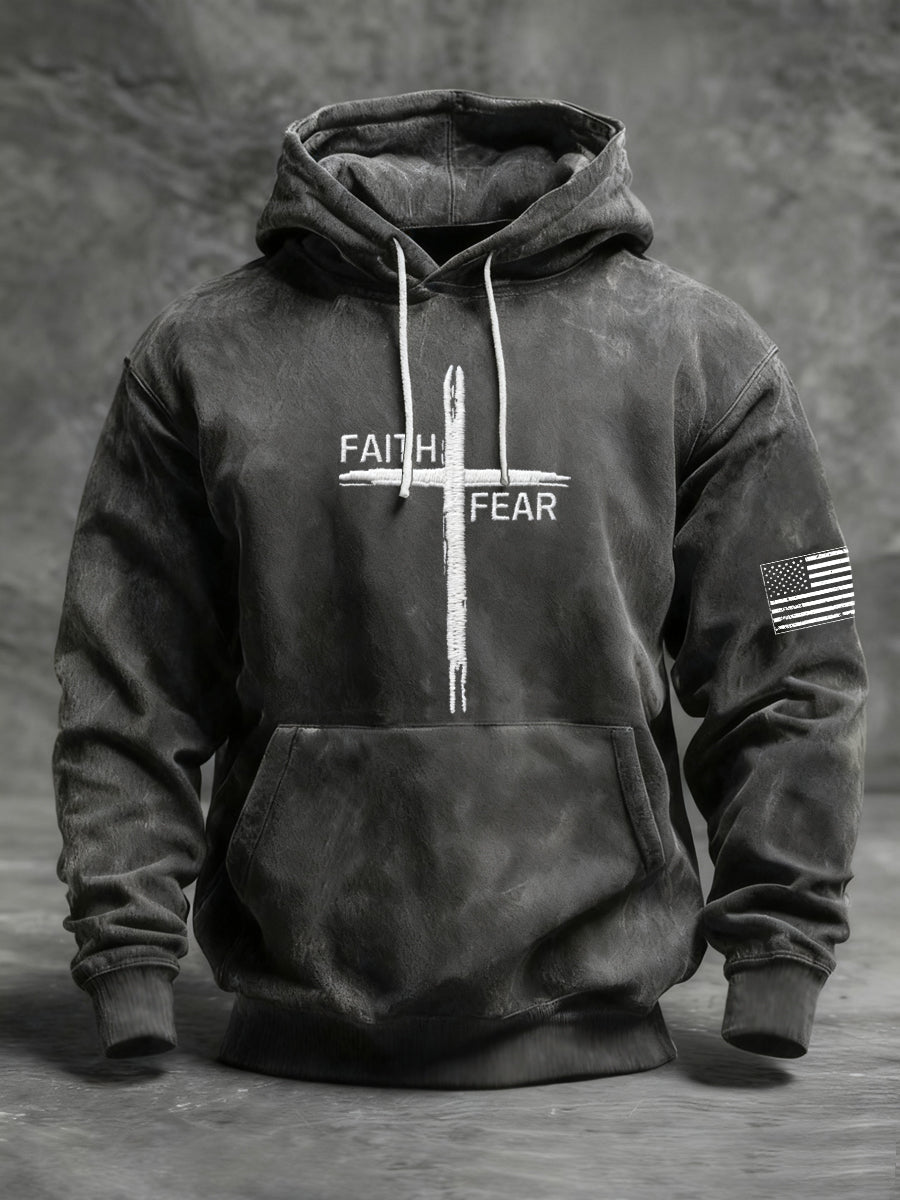 Men's Faith Over Fear Casual Hoodie