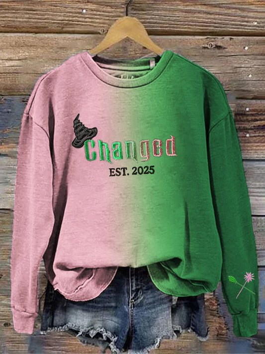 Women's Changed For Good Embroidered Contrast Sweatshirt