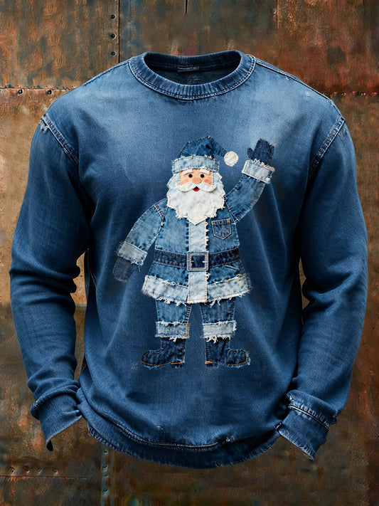 Men's Santa Claus Print Casual Sweatshirt