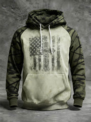 Men's Vintage Faith American Flag Hoodie