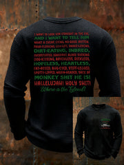 Men's Christmas Waffle Casual T-Shirt