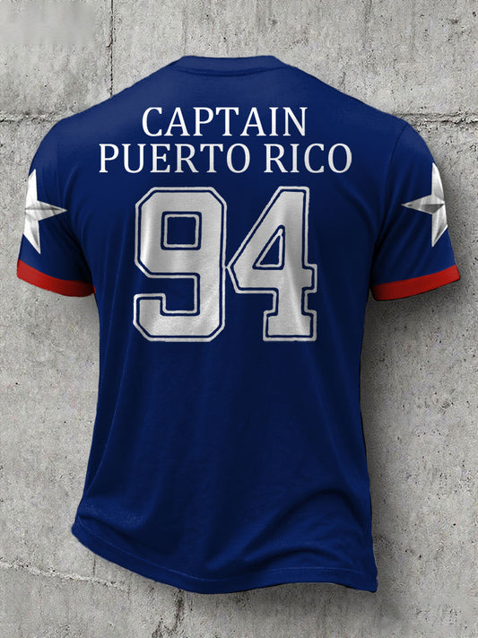 Men's Bunny Football Music Lover Printed T-shirt