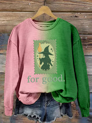 Women's Movie-Inspired For Good Embroidered Contrast Sweatshirt