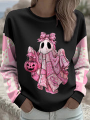 Women's Breast Cancer Awareness Floral Printed Sweatshirt
