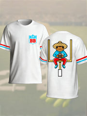 Unisex Bunny Football Music Lover Printed T-shirt