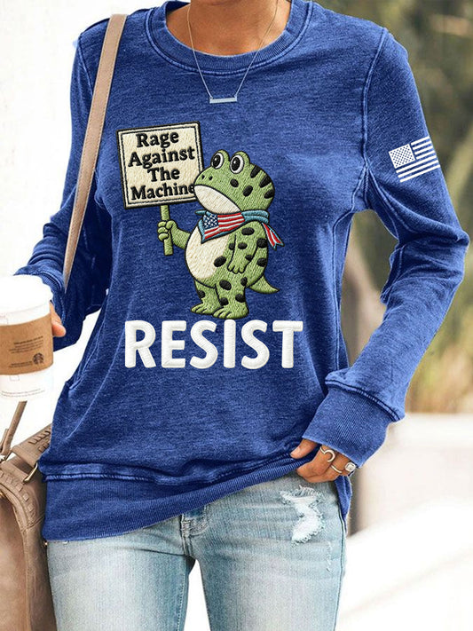 Women's  Resist Frog Long Sleeve Sweatshirt