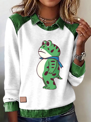 Women‘s Portland Frog Resist Printed Long Sleeve Shirt