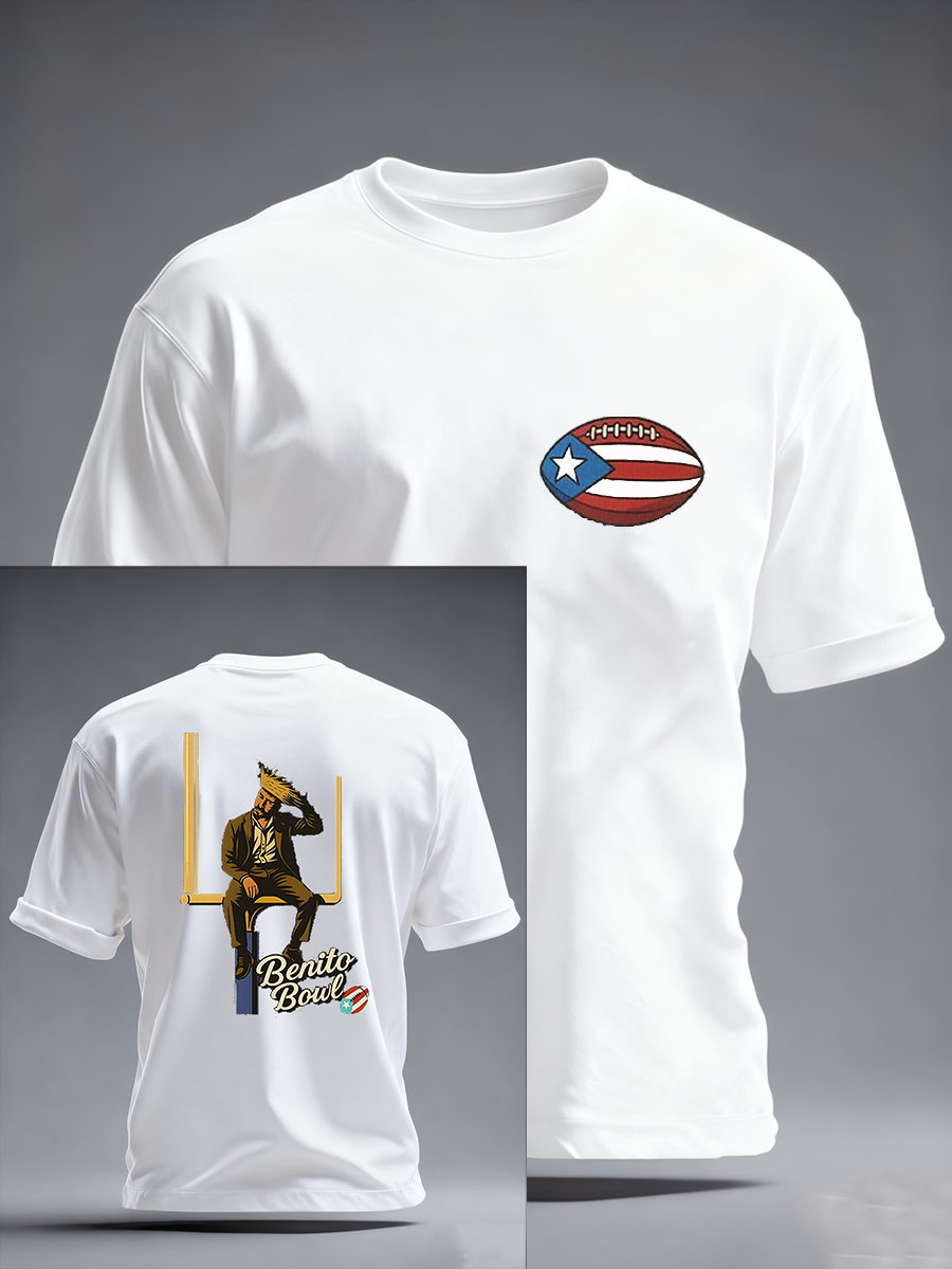 Men's benito bowl imitation cotton short-sleeved T-shirt