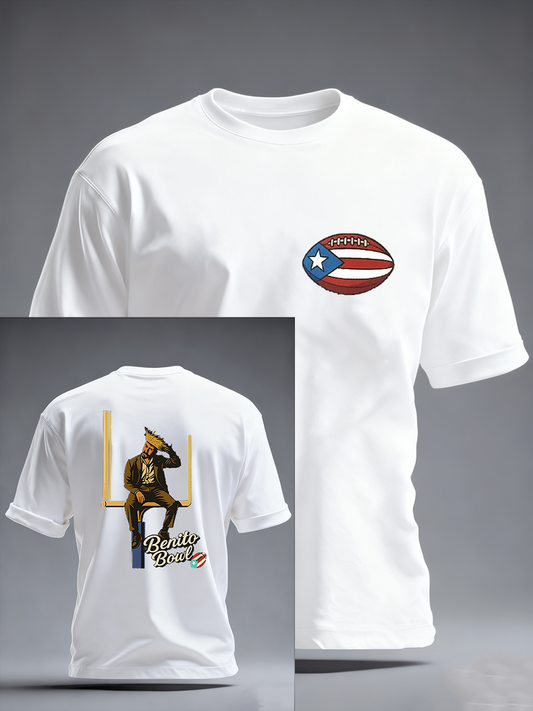 Men's benito bowl imitation cotton short-sleeved T-shirt