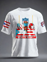 Unisex Bunny Football Music Lover Printed T-shirt