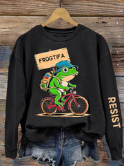 Women's Resist Portland Frog Print sweatshirt