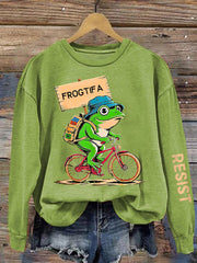 Women's Resist Portland Frog Print sweatshirt