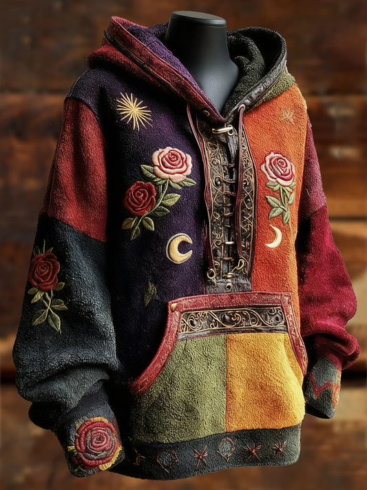 Women's Bohemian floral print hoodie