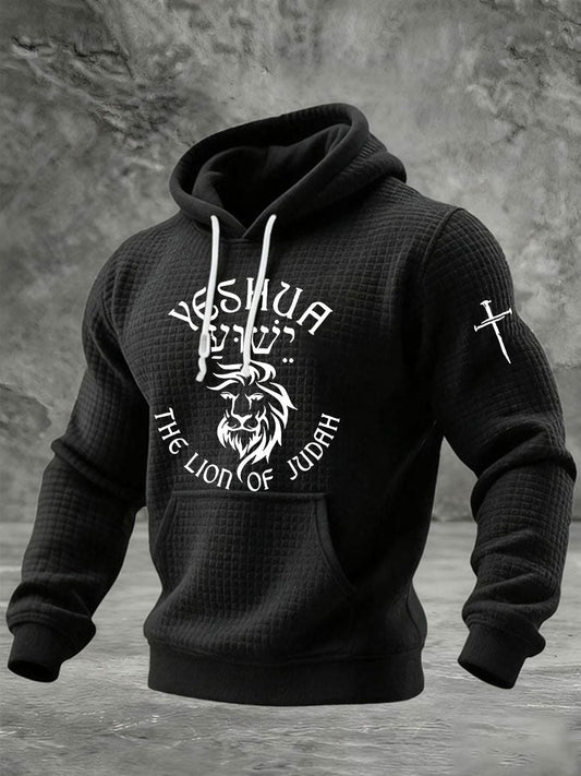 Men's Yeshua Waffle Print Hoodie