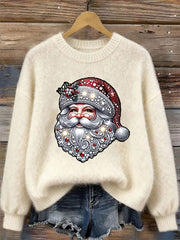 Women's Santa Claus Print Casual Top