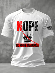 Men's No Kings Printed Casual short sleeves t-shirt