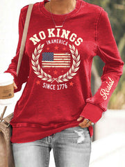 Women's No Kings Print Sweatshirt